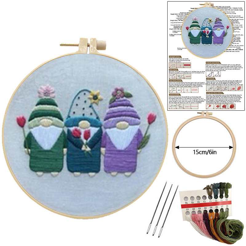 Embroidery Craft Kit with 15 cm Hoop - Image 4