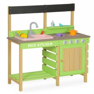 Outdoor Wooden Mud Kitchen — Green
