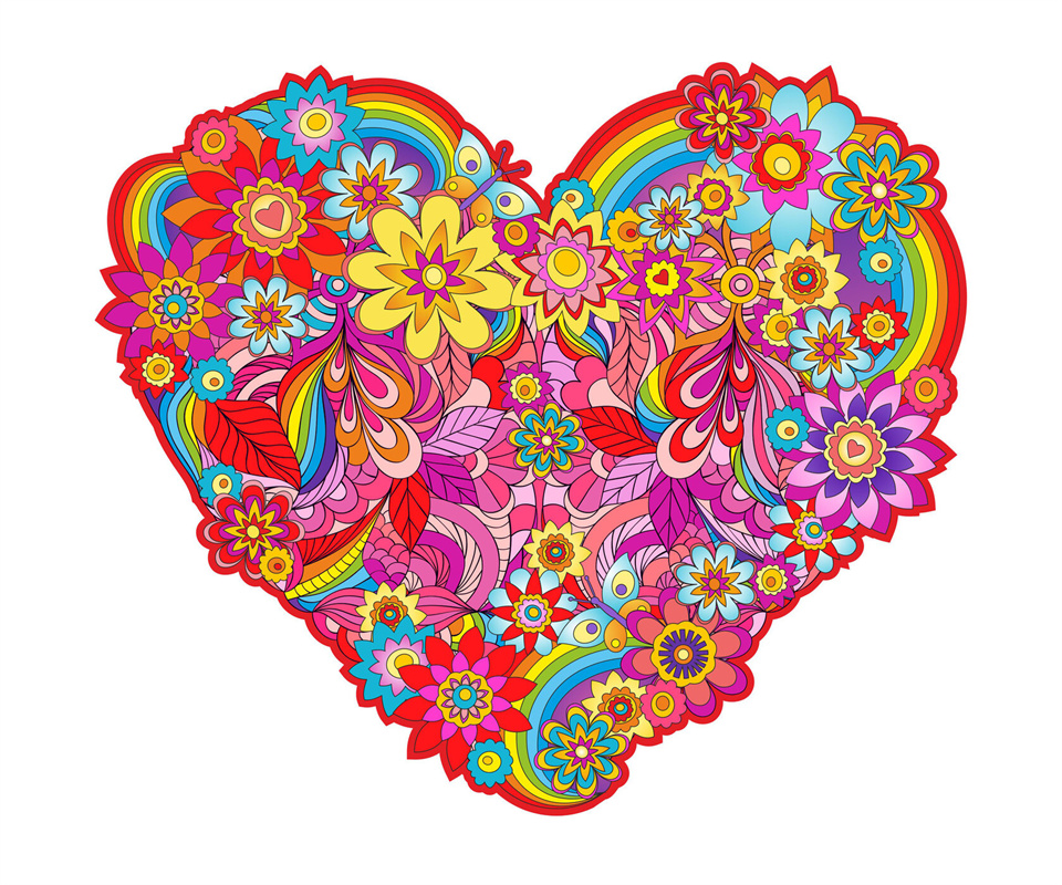 Floral Heart Wooden Jigsaw — A5