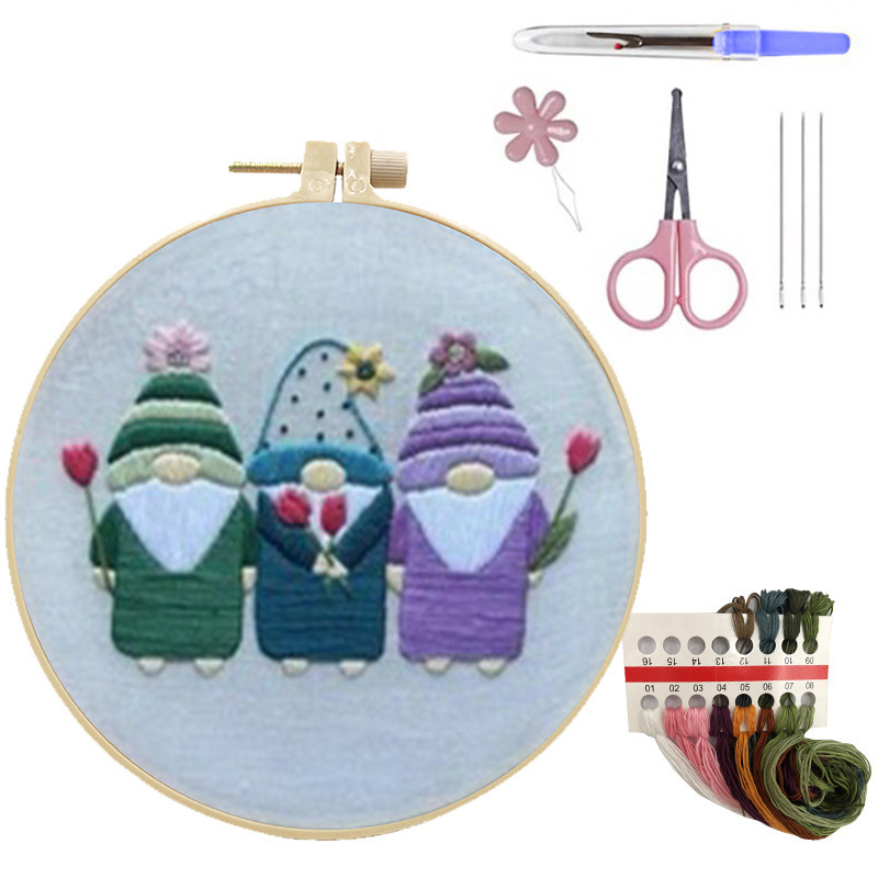Embroidery Craft Kit with 15 cm Hoop - Image 3